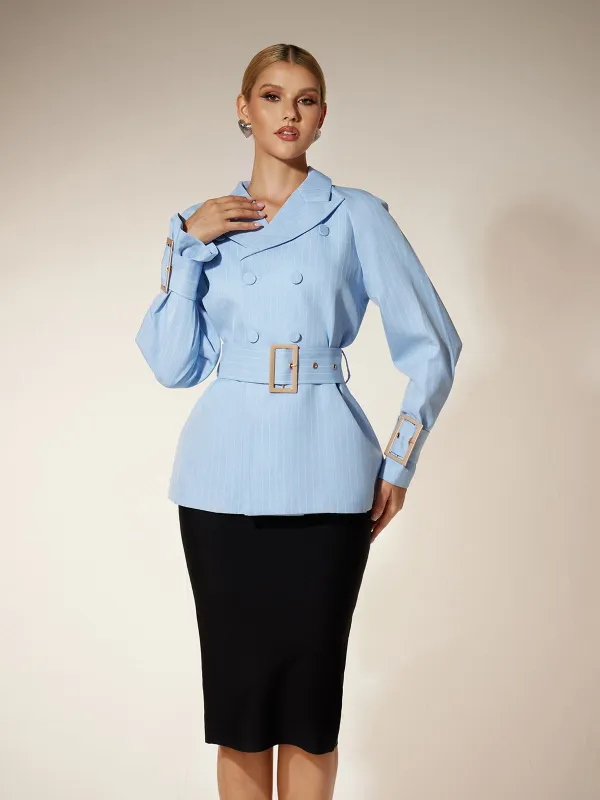 Elana Double Breasted Blazer made by Mew Mews