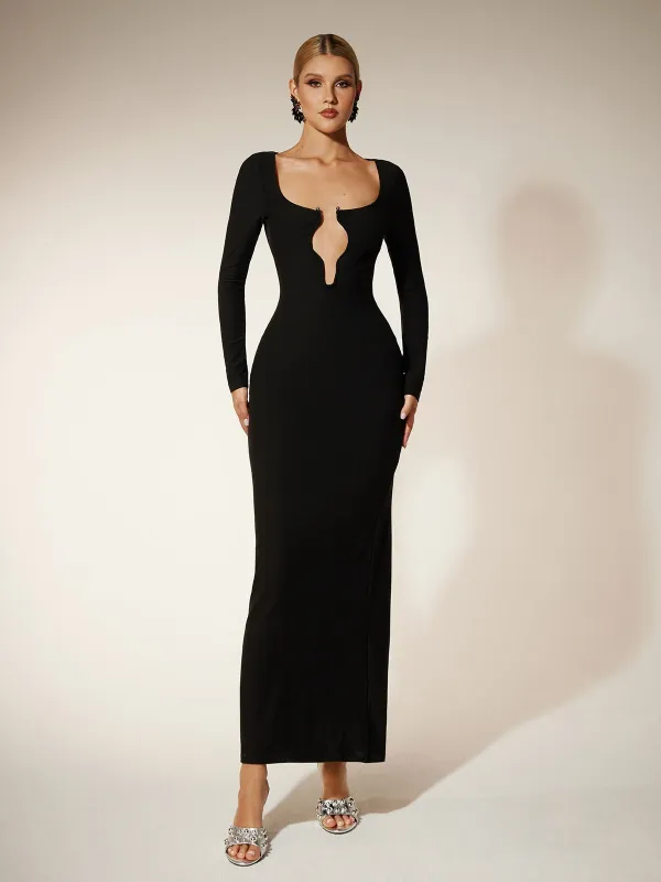 Eilir Long Sleeve Cutout Maxi Dress sold by Mew Mews