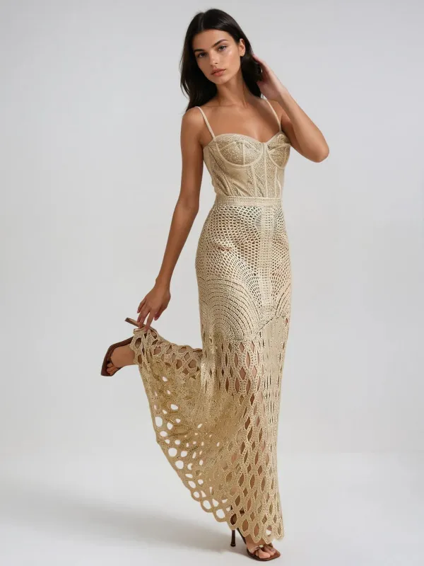 Leldrin Cutout Skirt In Apricot sold by Mew Mews