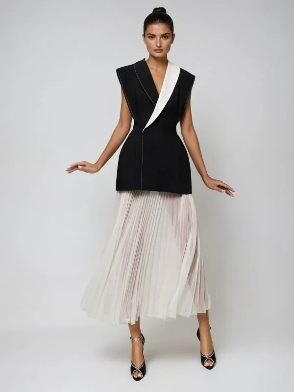 Entropyx Sleeveless Pleated Maxi Dress made by Mew Mews