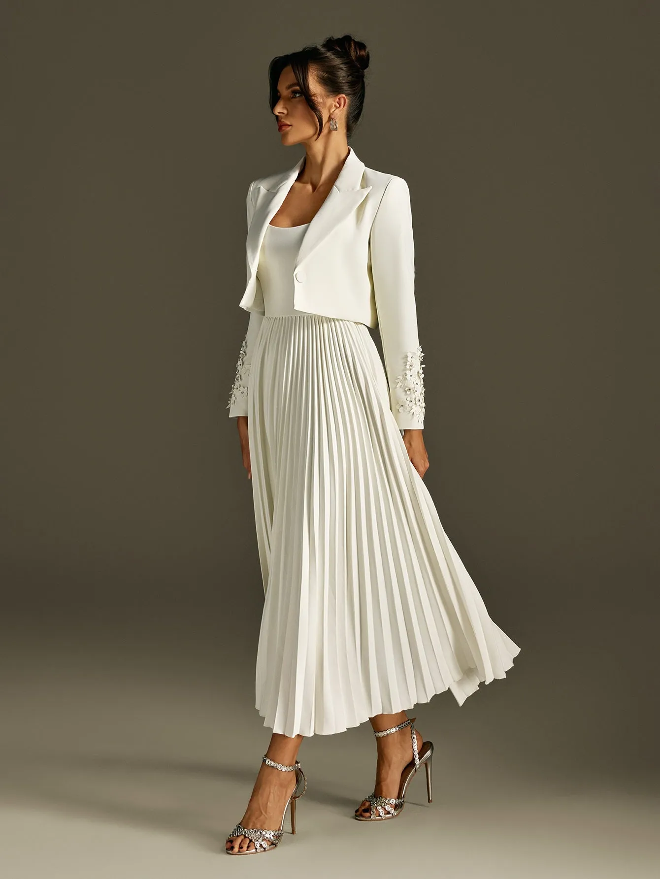 Roro Pleated Flower Blazer Set sold by Mew Mews product image thumbnail 5