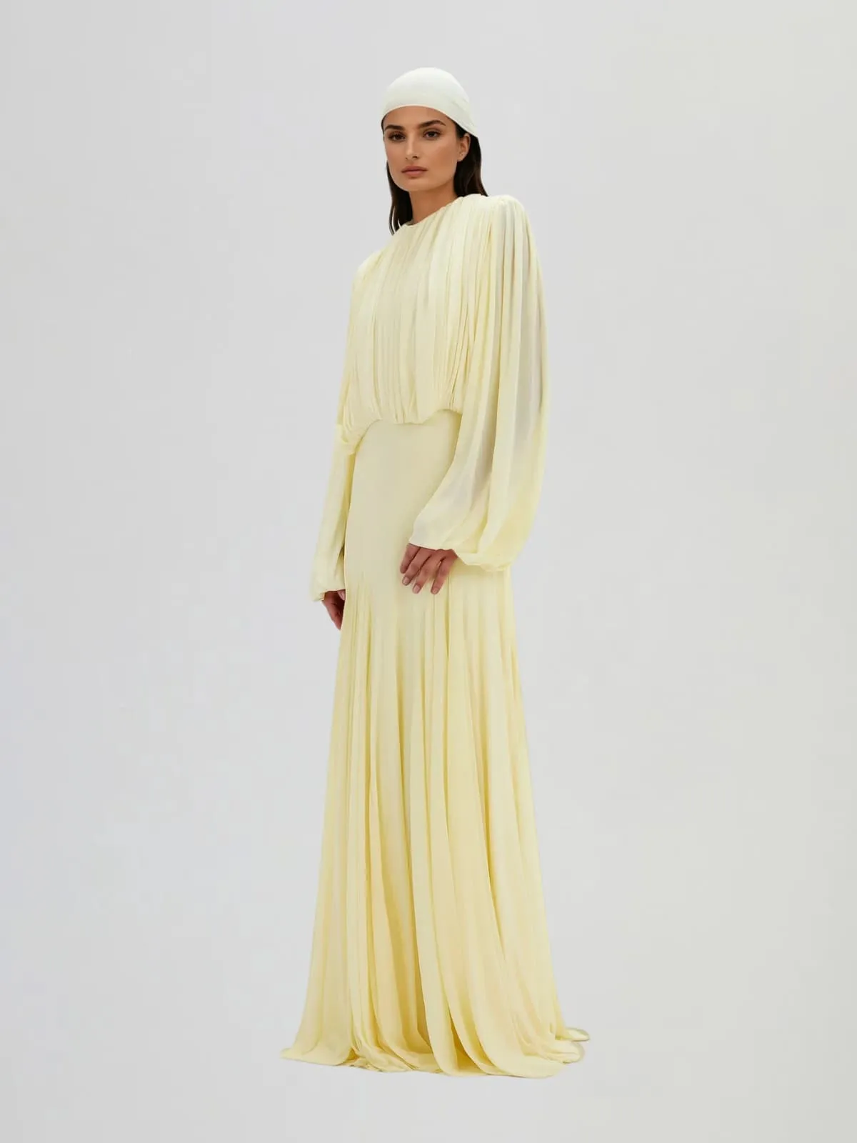 Helium Balloon Sleeve Ruched Maxi Dress sold by Mew Mews product image thumbnail 2