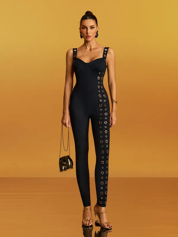 Geliflux Sleeveless Eyelet Jumpsuit sold by Mew Mews