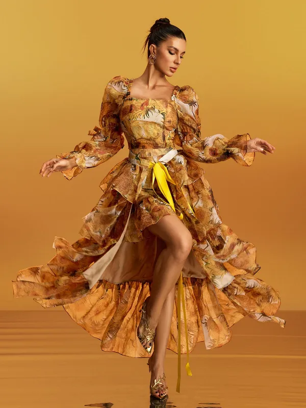 Keyren Floral Tiered Skirt Set sold by Mew Mews