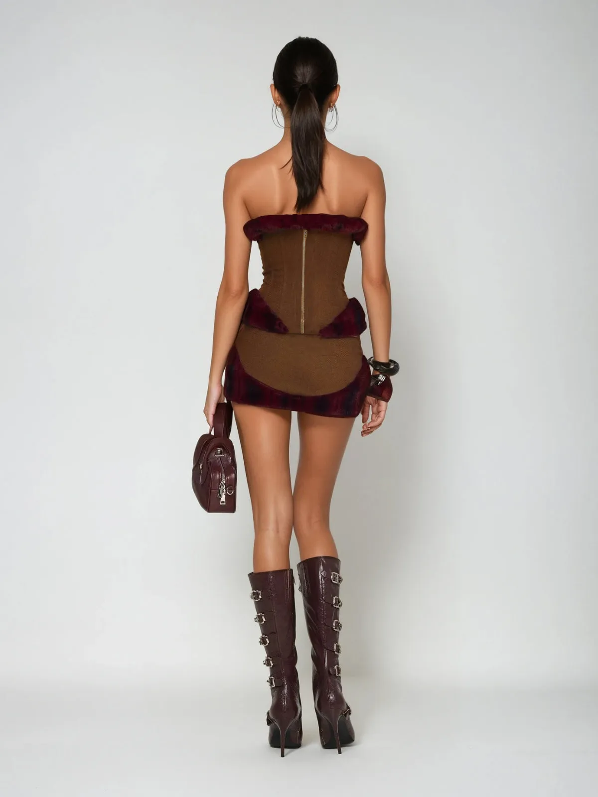 Ulythar Strapless Faux Fur Skirt Set sold by Mew Mews product image thumbnail 4