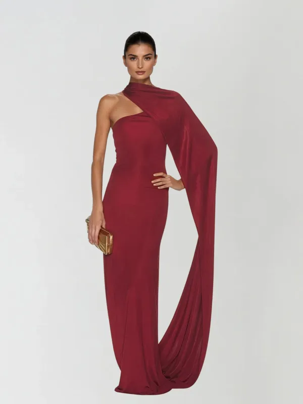 Isolator Backless Shawl Maxi Dress sold by Mew Mews