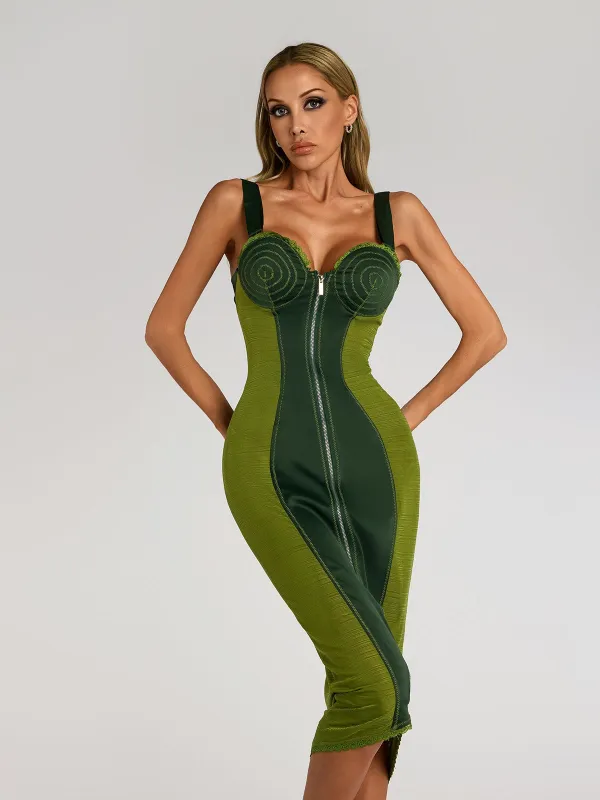 Farkhod Sleeveless Zipper Midi Dress sold by Mew Mews