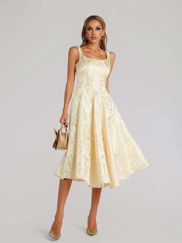 Farhod Sleeveless Flare Midi Dress sold by Mew Mews