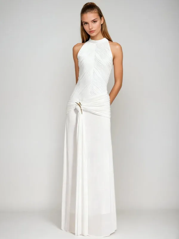 Joulean Sleeveless Twisted Maxi Dress sold by Mew Mews