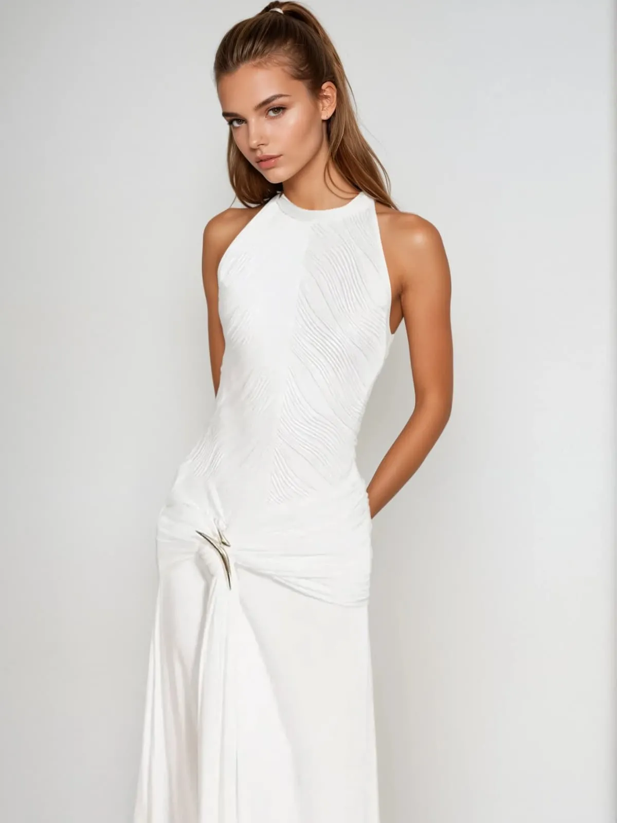 Joulean Sleeveless Twisted Maxi Dress sold by Mew Mews product image thumbnail 3