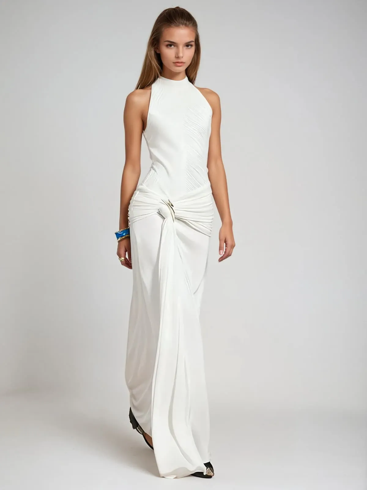 Joulean Sleeveless Twisted Maxi Dress sold by Mew Mews product image thumbnail 2