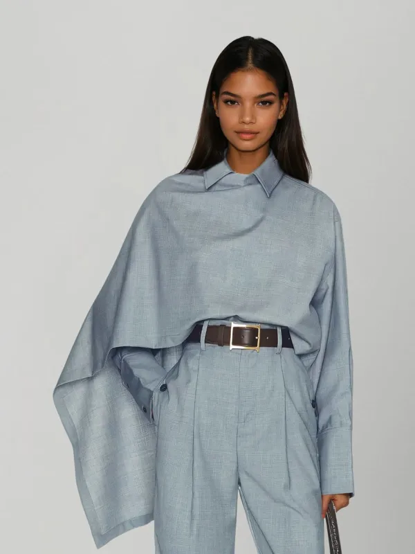 Jaydel Collar Asymmetric Top sold by Mew Mews