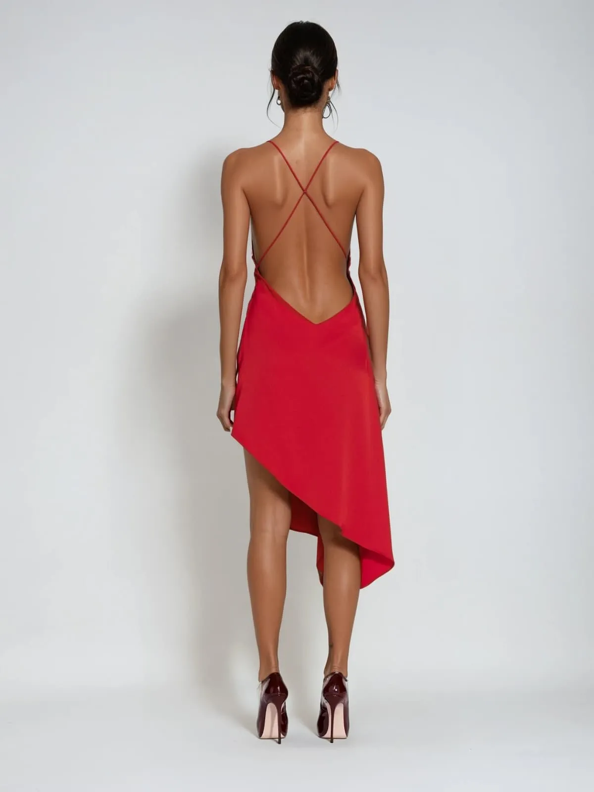 Kapitza Plunge Neck Lace Mini Dress sold by Mew Mews product image thumbnail 2