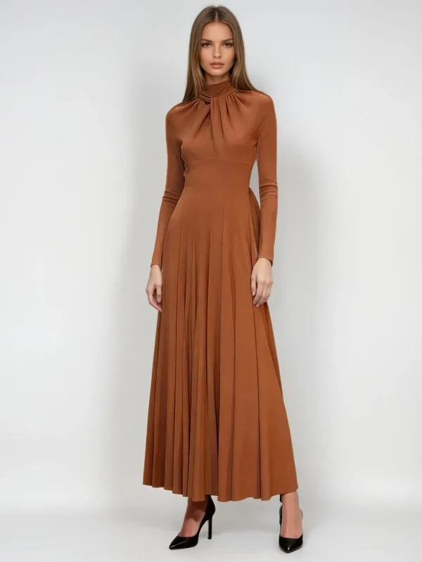 Knotrix Long Sleeve Flared Maxi Dress sold by Mew Mews