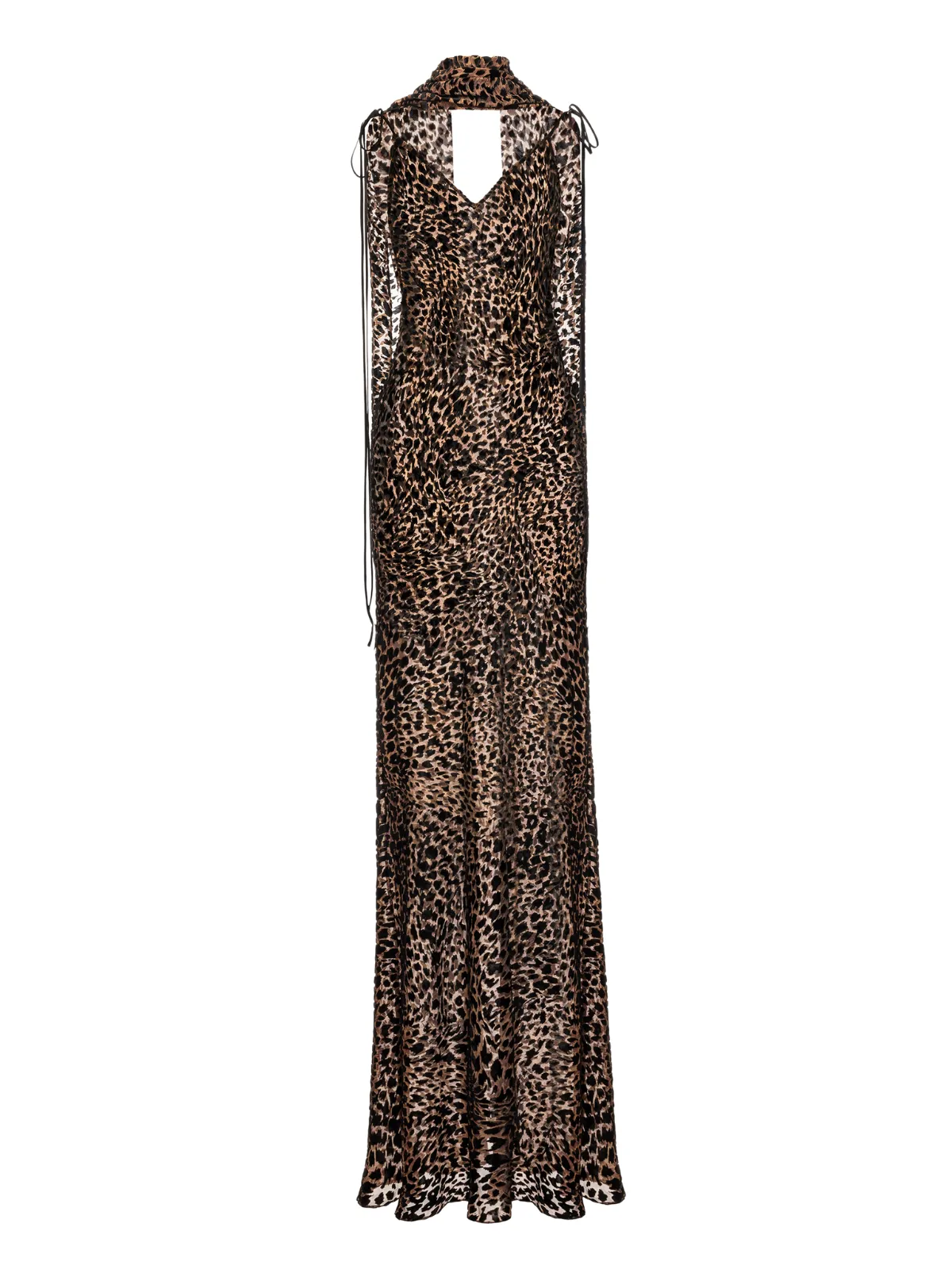 Kymatra Scarf V Neck Leopard Maxi Dress sold by Mew Mews product image thumbnail 2