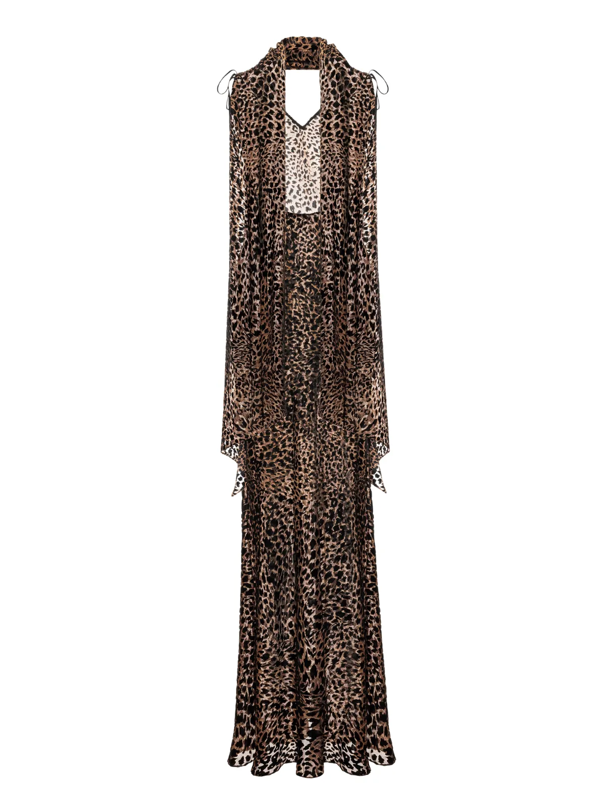 Kymatra Scarf V Neck Leopard Maxi Dress sold by Mew Mews product image thumbnail 3