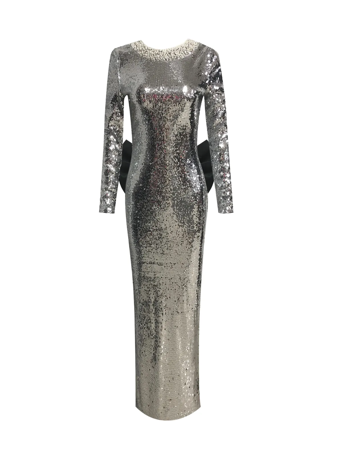 Jouncea Cutout Bow Sequin Maxi Dress sold by Mew Mews product image thumbnail 4