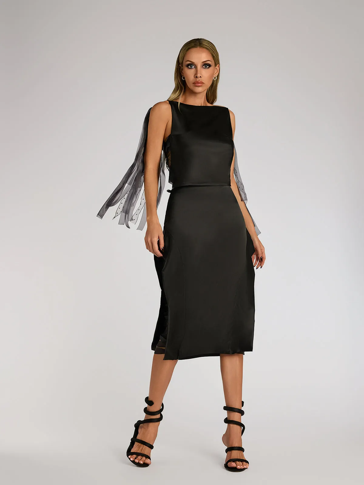 Faruq Spaghetti Ruffle Skirt Set sold by Mew Mews