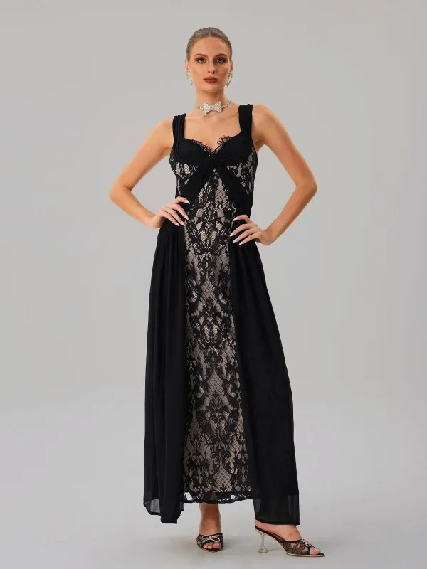 Farohildis Sleeveless Embroidered Maxi Dress made by Mew Mews