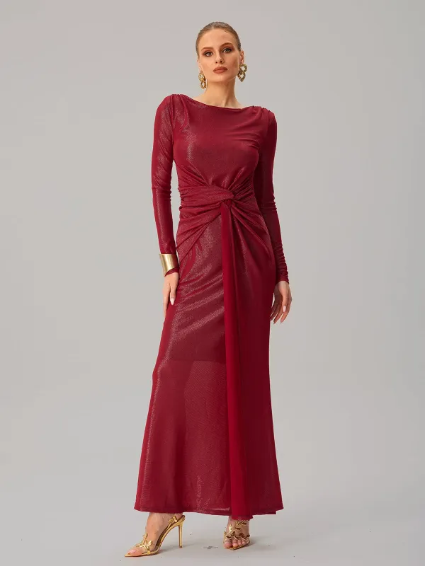 Jagmara Long Sleeve Twisted Maxi Dress sold by Mew Mews