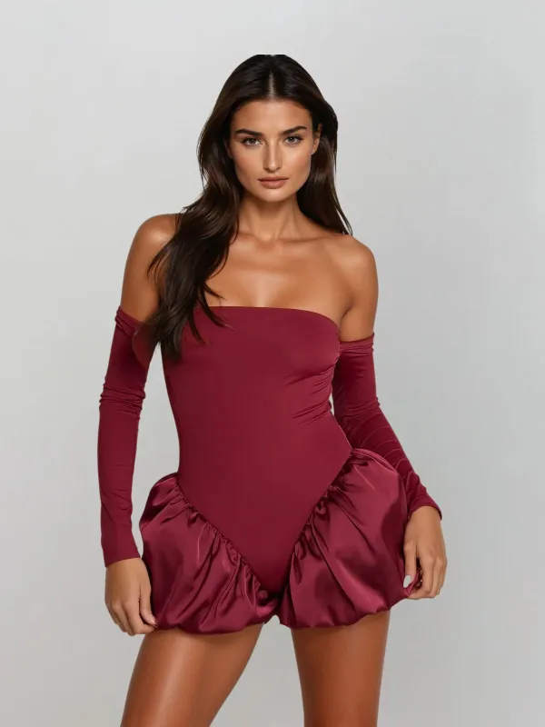 Ardelle Off Shoulder Bubble Romper sold by Mew Mews