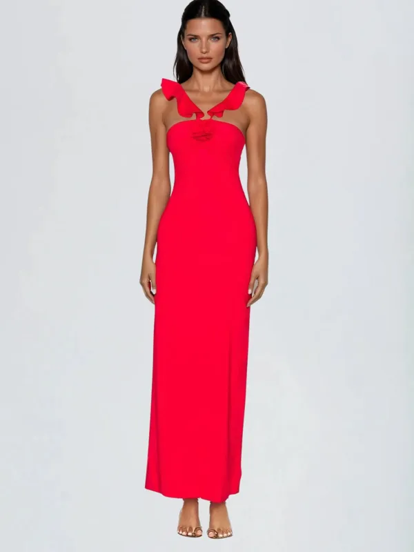 Knighton Sleeveless Flower Maxi Dress made by Mew Mews