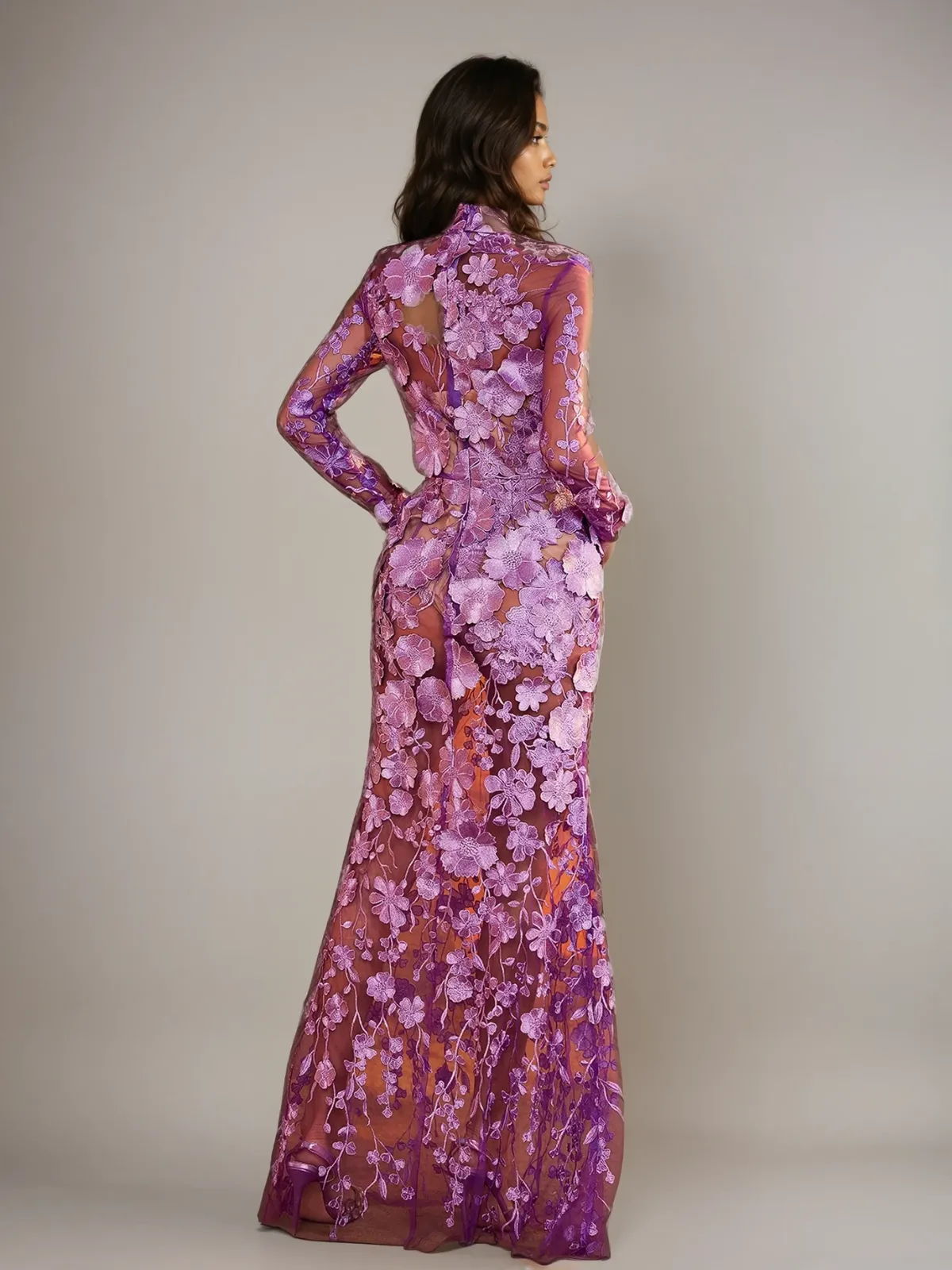 Fexis Long Sleeve Flower Mesh Skirt Set sold by Mew Mews product image thumbnail 5