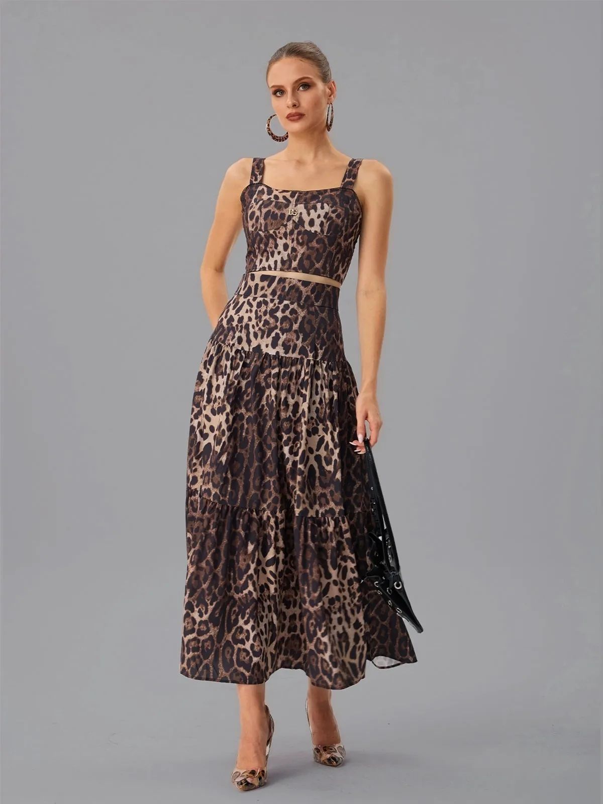 Farhana Sleeveless Leopard Skirt Set sold by Mew Mews product image thumbnail 2