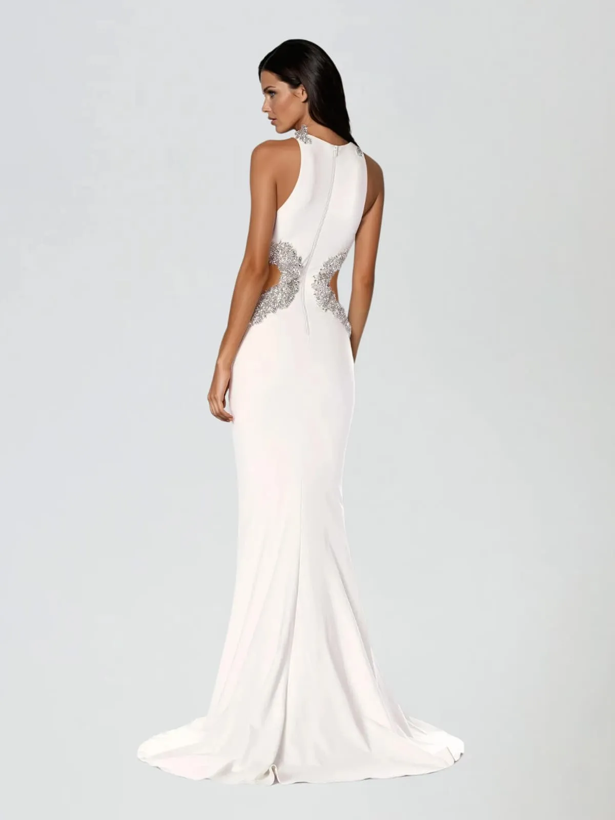 Lenticor Sleeveless Cutout Crystal Maxi Dress sold by Mew Mews product image thumbnail 3