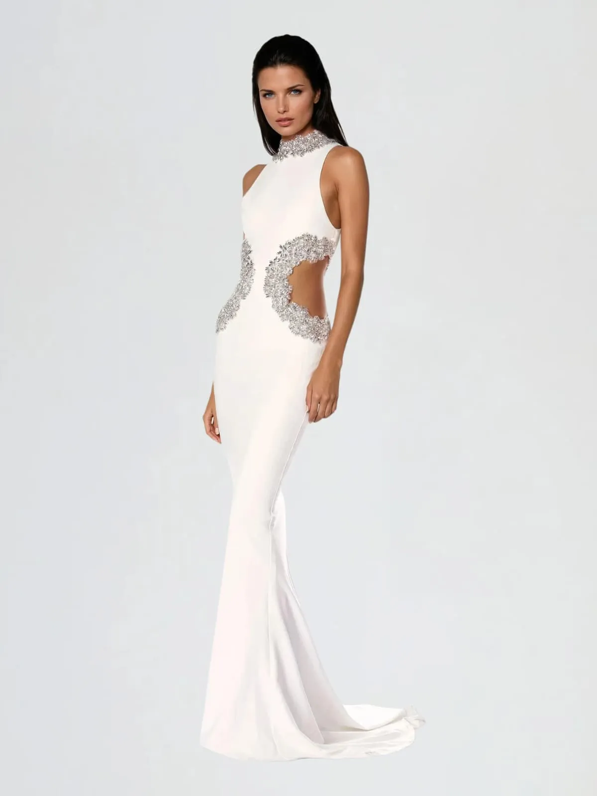 Lenticor Sleeveless Cutout Crystal Maxi Dress sold by Mew Mews product image thumbnail 2