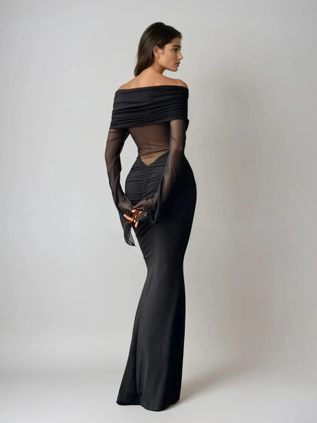 Arduin Flare Sleeve Maxi Dress sold by Mew Mews product image thumbnail 4