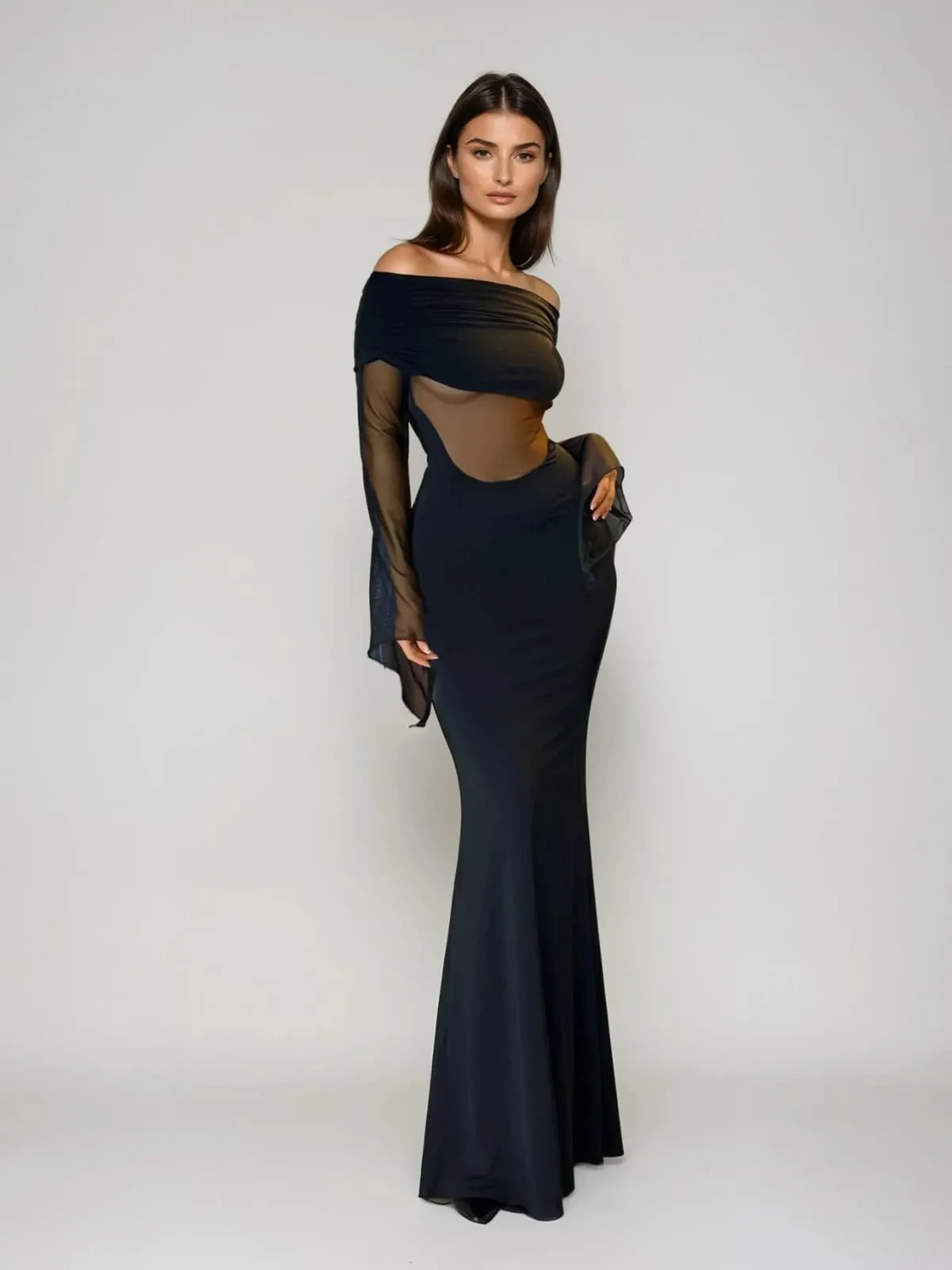 Arduin Flare Sleeve Maxi Dress sold by Mew Mews product image thumbnail 3