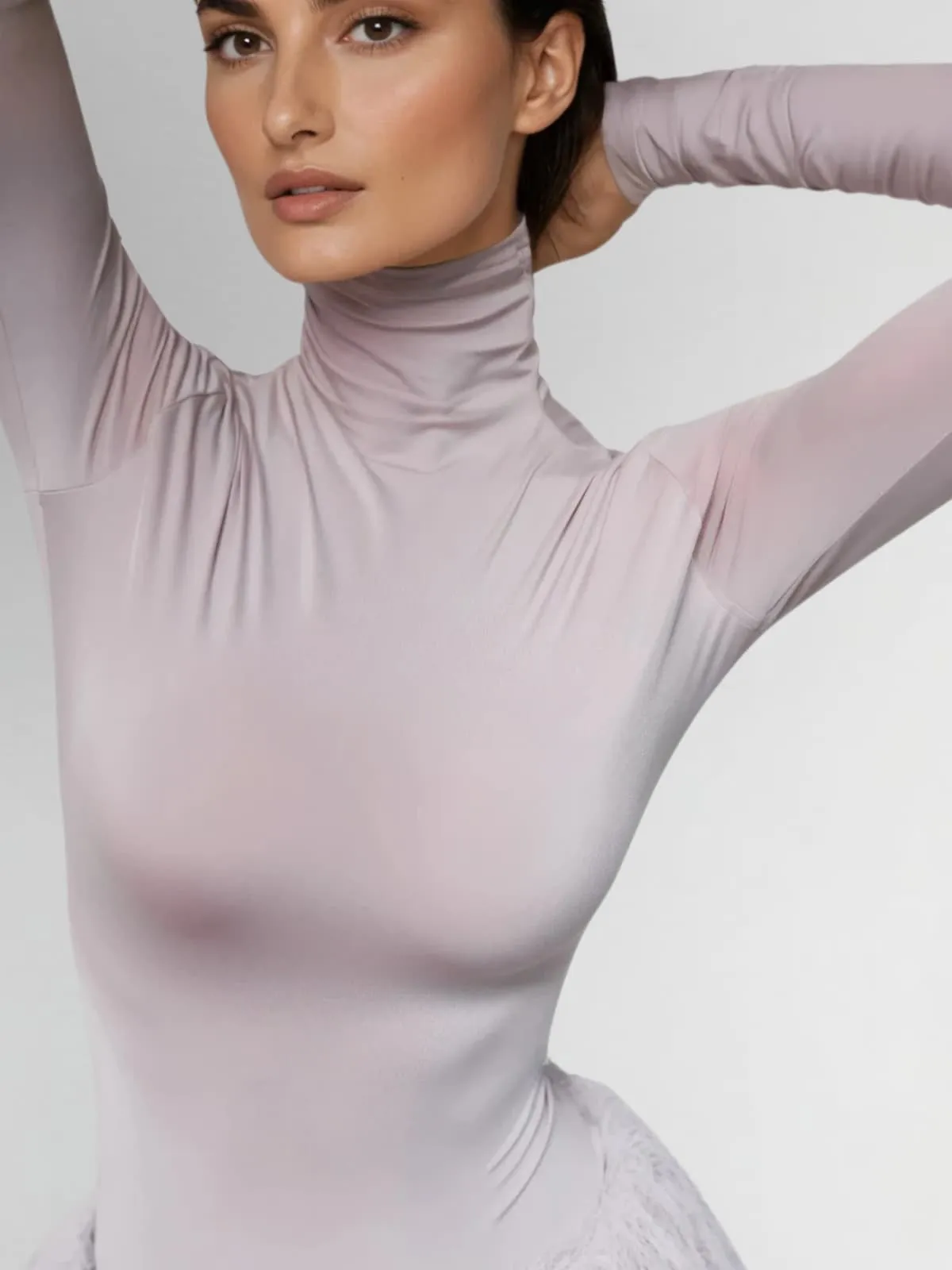 Ardita High Neck Feather Skirt Set In Pink sold by Mew Mews product image thumbnail 5