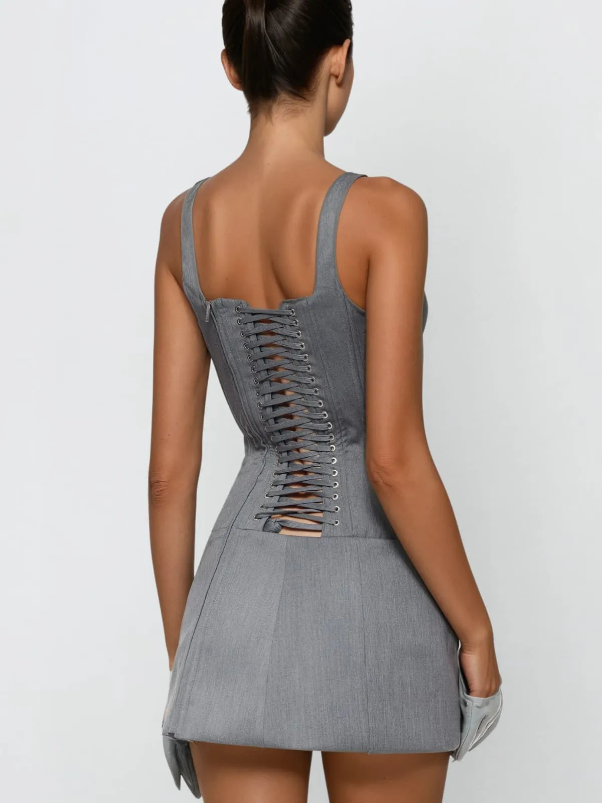 Ardice Sleeveless Corset Mini Dress sold by Mew Mews product image thumbnail 5