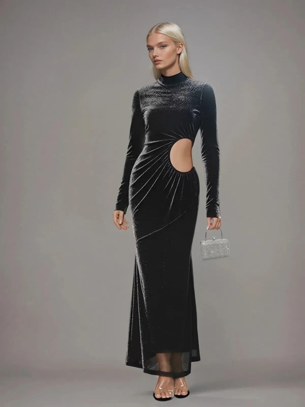Liapunov Long Sleeve Cutout Maxi Dress sold by Mew Mews