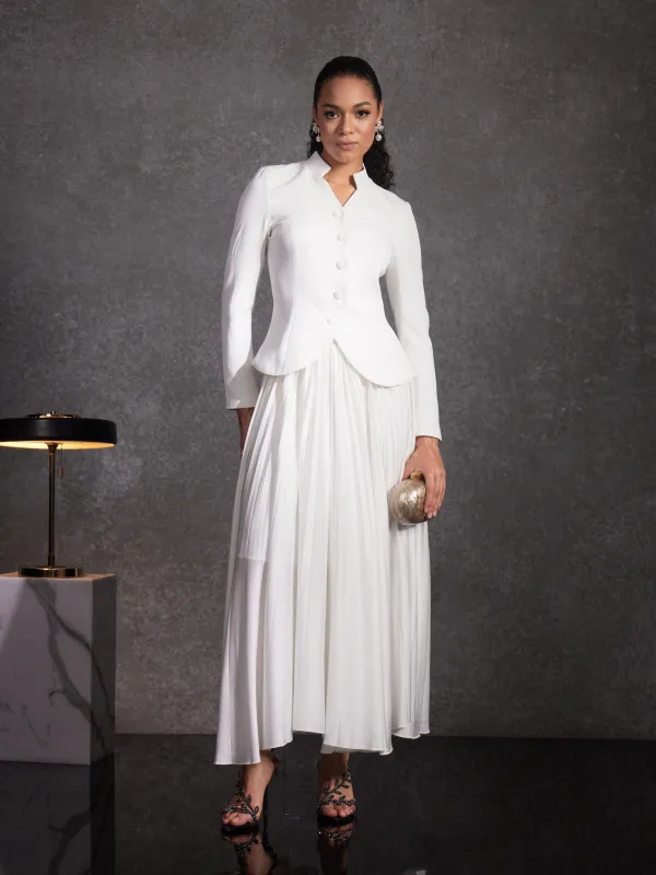 Driftwind Stand Collar Pleated Skirt Set made by Mew Mews