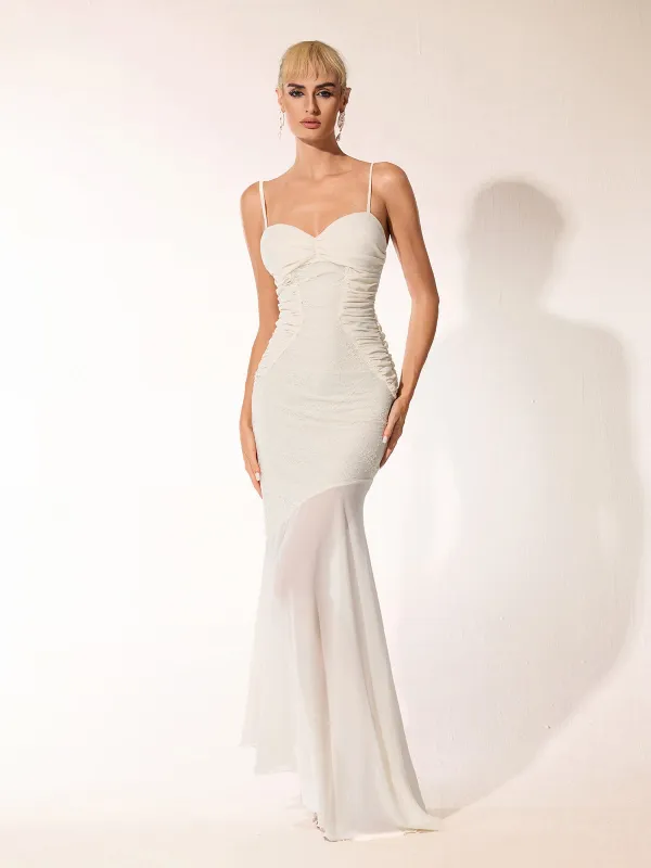 Baina Spaghetti Lace Maxi Dress made by Mew Mews