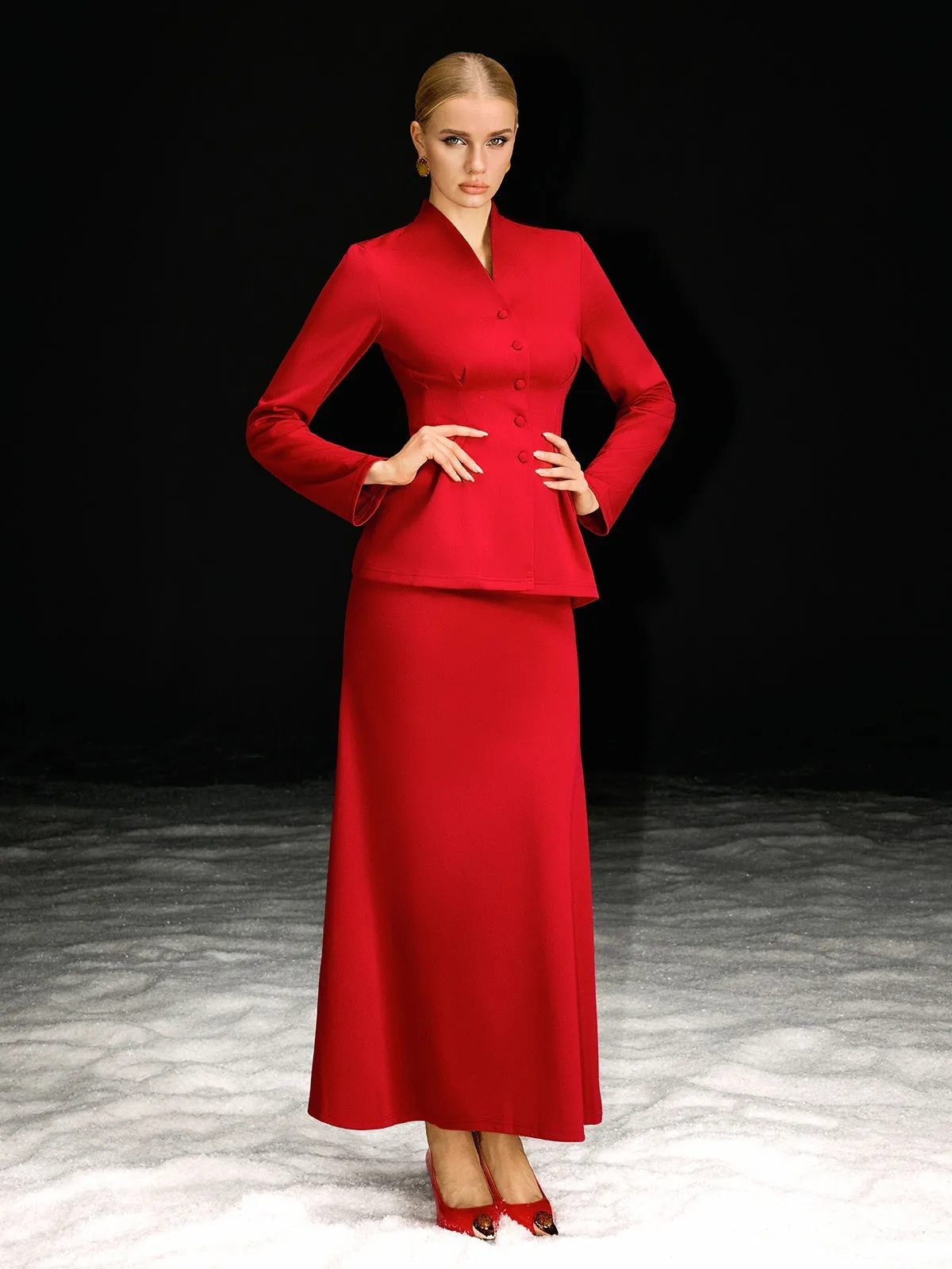 Nawkaw Long Sleeve Skirt Set sold by Mew Mews product image thumbnail 2