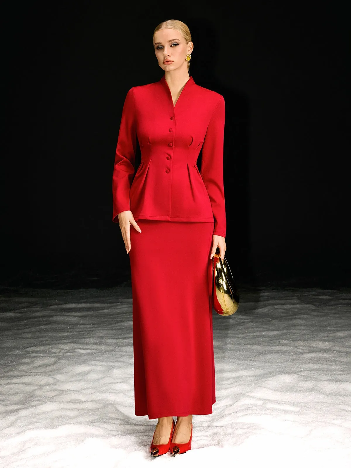 Nawkaw Long Sleeve Skirt Set sold by Mew Mews