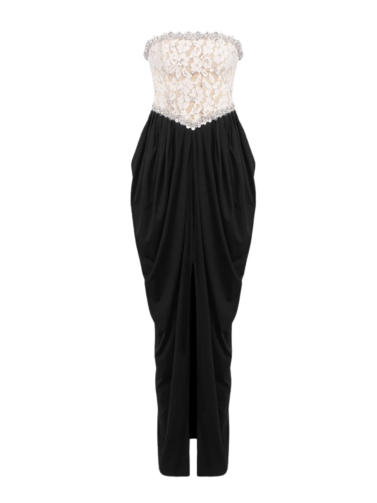 Uthoril Strapless Lace Up Split Maxi Dress sold by Mew Mews product image thumbnail 5
