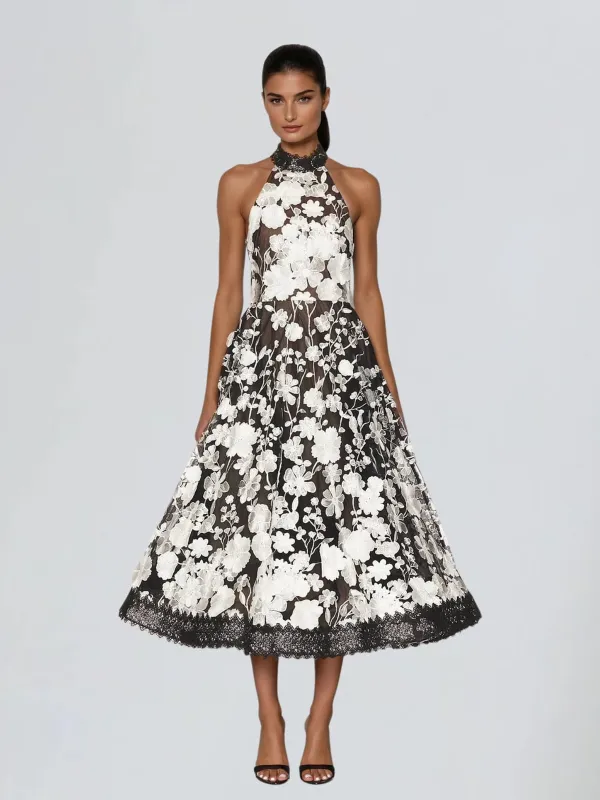 Pluvor Halterneck Flower Maxi Dress sold by Mew Mews