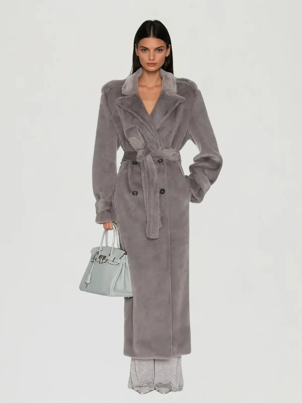 Oxyra Long Sleeve Faux Fur Coat sold by Mew Mews product image thumbnail 2
