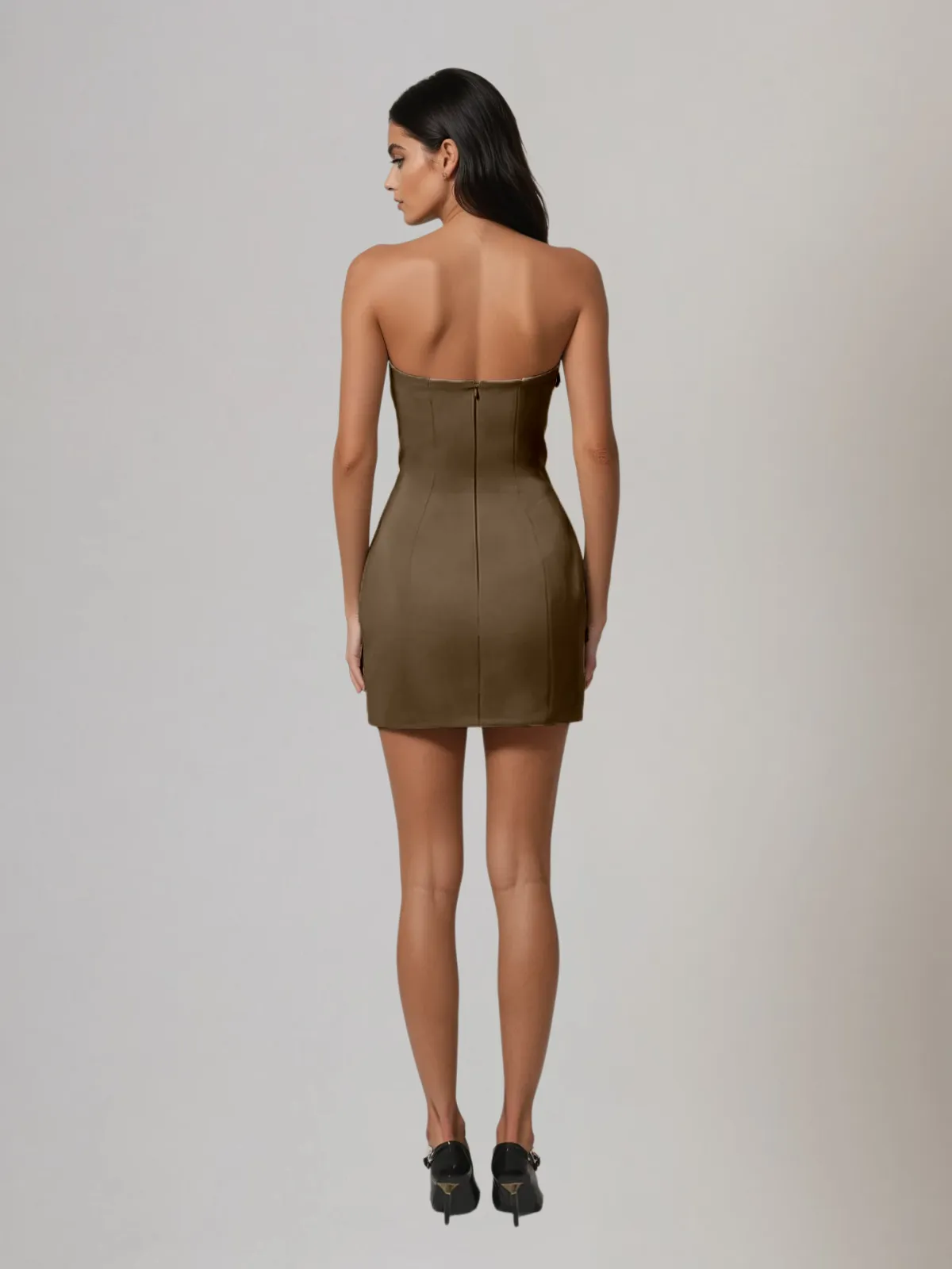 Gorlyn Strapless Flower Mini Dress sold by Mew Mews product image thumbnail 3