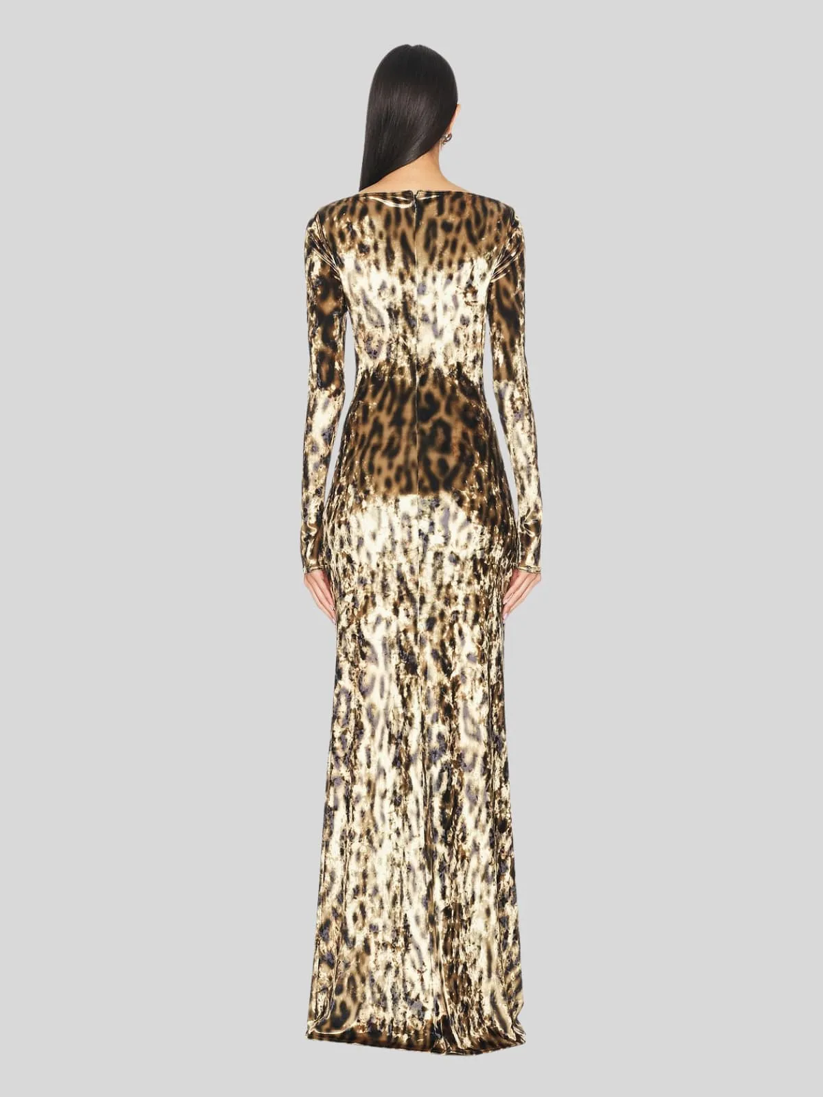 Jexira Velvet Leopard Maxi Dress sold by Mew Mews product image thumbnail 2