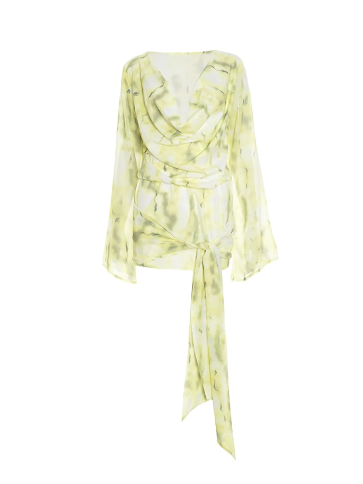 Jaxorin Cowl Neck Twisted Floral Mini Dress sold by Mew Mews product image thumbnail 5