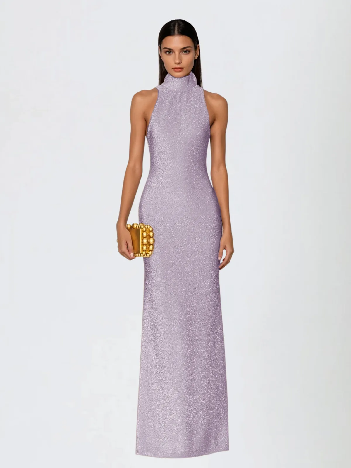 Praxiel Open Back Flower Glitter Maxi Dress sold by Mew Mews