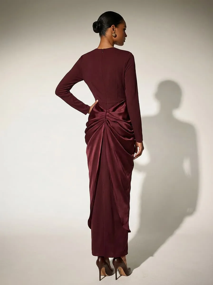 Incandra Long Sleeve Twisted Maxi Dress sold by Mew Mews product image thumbnail 3