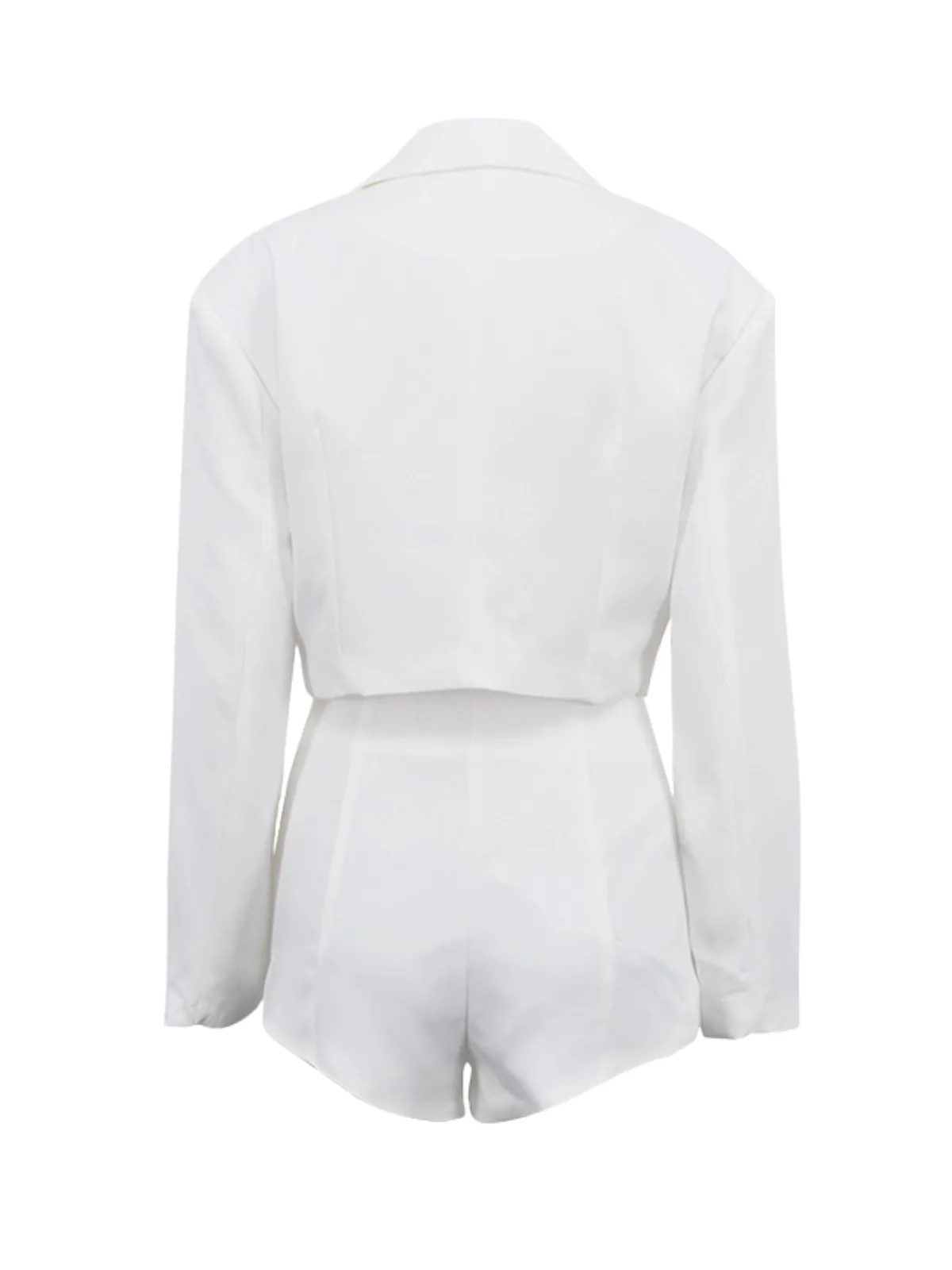 Xavira Folded Collar Cropped Shorts Set sold by Mew Mews product image thumbnail 5
