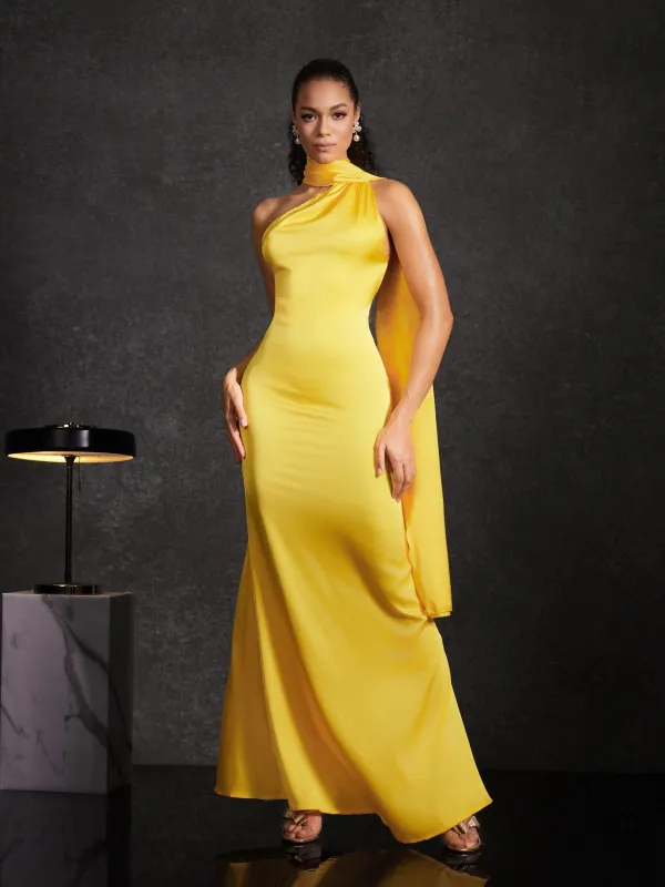 Batyah Backless Bodycon Satin Dress made by Mew Mews