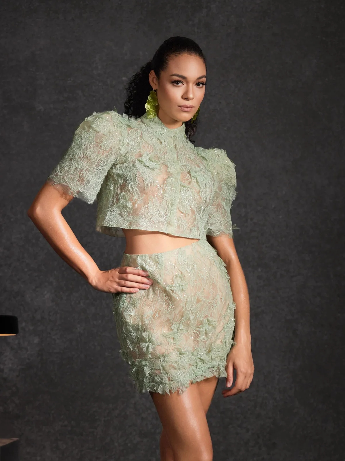 Batul Sequin Embroidered Skirt Set sold by Mew Mews product image thumbnail 2